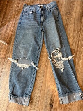 Altar'd State Light Blue Distressed Boyfriend Jeans